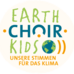 grün blau grün geschrieben: EARTH CHOIR KIDS, unsere Stimme für das Klima
