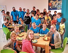 Die Jugendlichen und ihre Betreuer im Jugendzentrum Time Out in Bad Rothenfelde